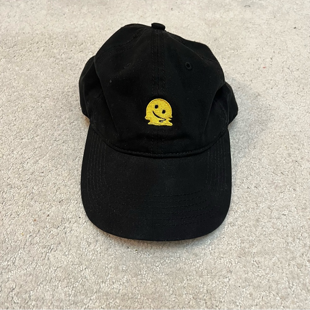Black Cap with Yellow Smiley